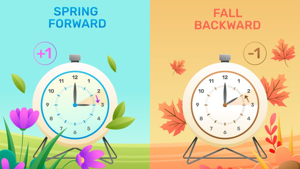 daylight saving time compared with standard time